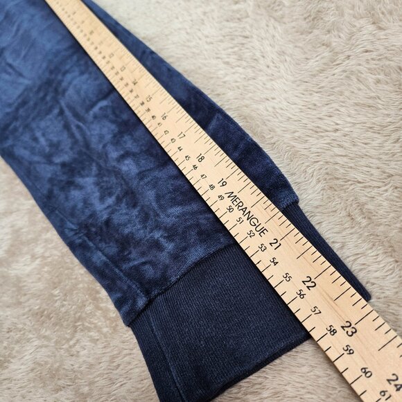 Adidas Sweatshirt Men's Size 1X Blue Velour Pullover Sweater Trefoil Embroidered - Picture 4 of 16